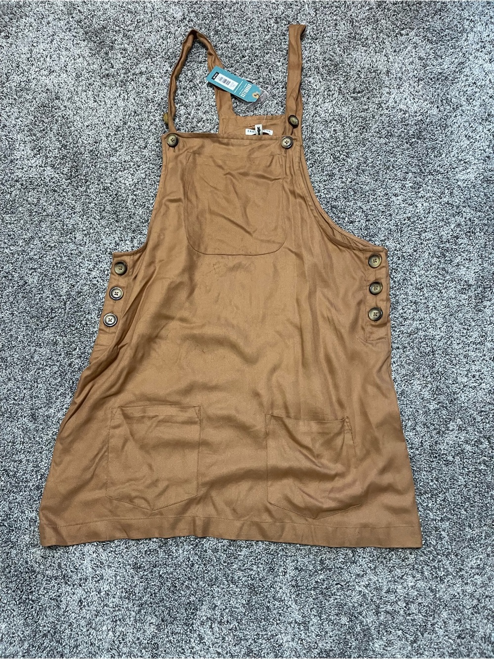 EARTHBOUND Brown Pinafore Dress